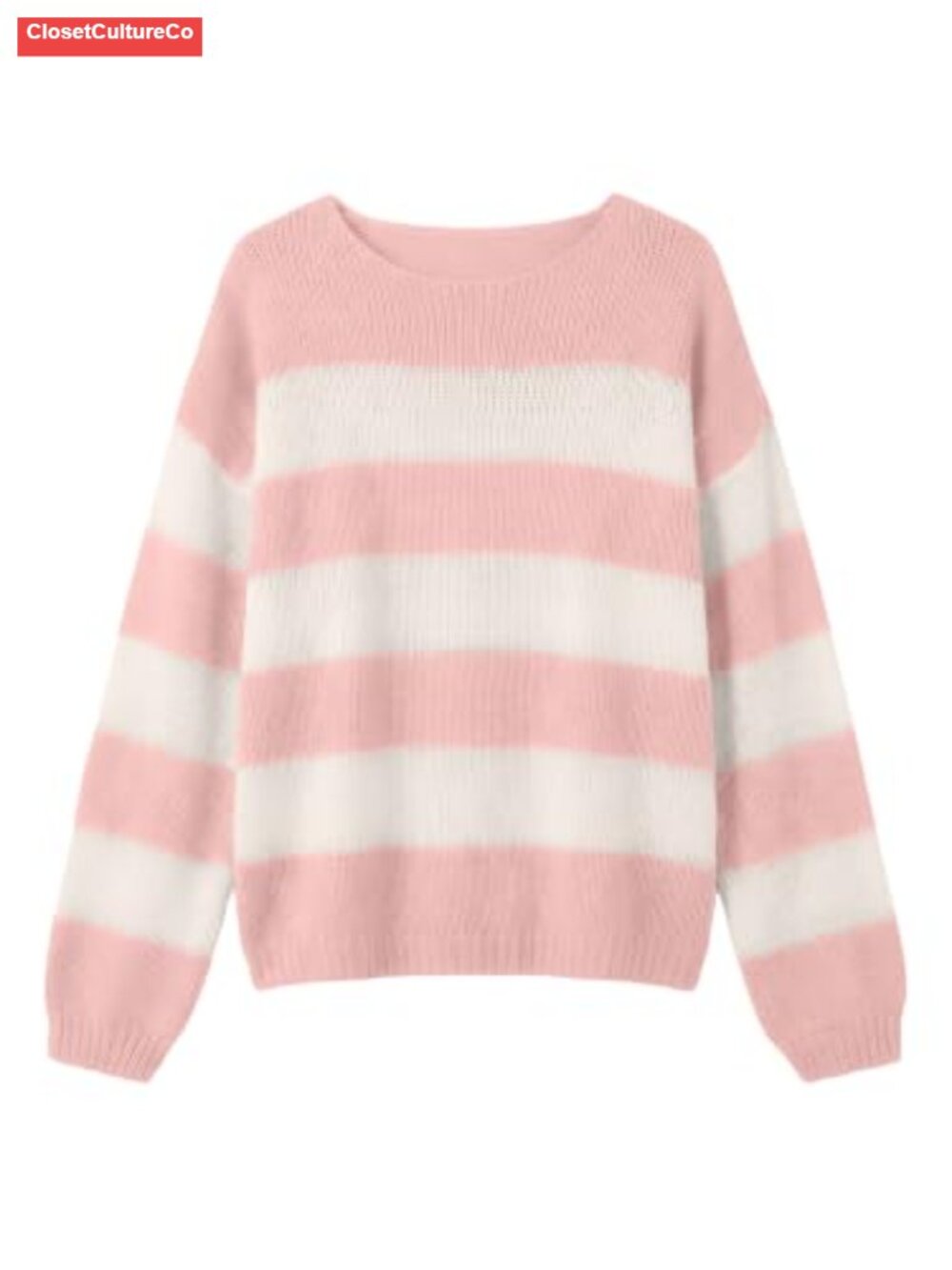 Women's Oversized Color Block Crewneck Pullover Sweater Lightweight Knit